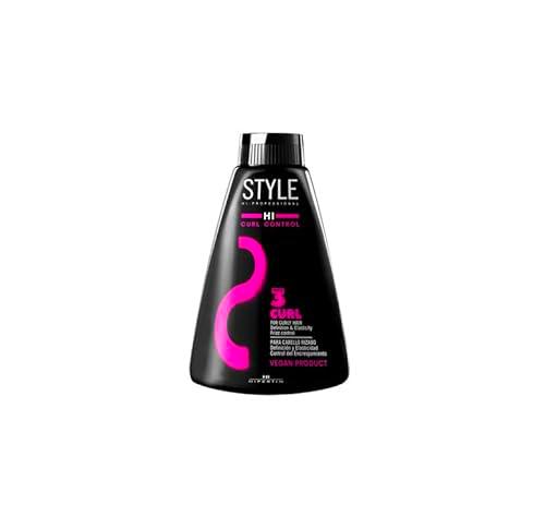 Hipertin - Gel fijador vegano para cabello rizado u ondulado extrafuerte Curl Control Fuerza 3 HI STYLE, 200ml