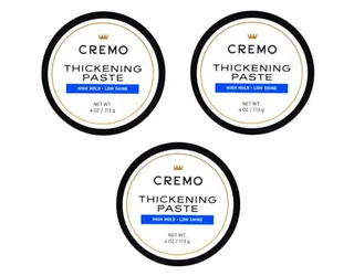 CREMO Pasta engrosante para peinar el cabello de grado barbero para hombres
