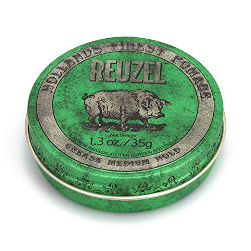 Reuzel - Green Grease Medium Hold Pomade - Funciona bien con el cabello de textura normal a gruesa