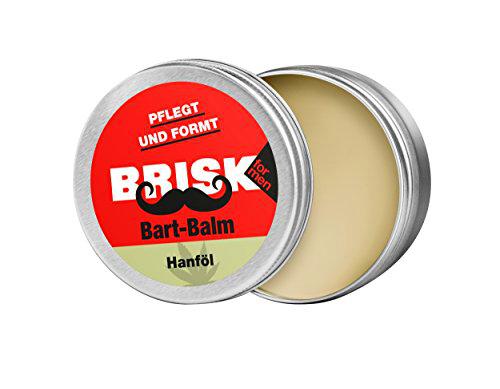 Brisk Barba de Balm con cera textura y hanföl - Ingredientes 100% Natural, 40 g