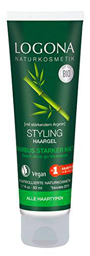 logona Natural cosmético Styling Cabello Gel, para cabello y fijar de bambú de todos los tipos de cabello