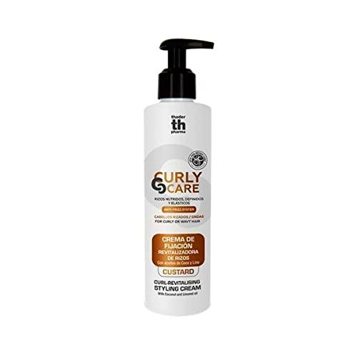 Thader TH Pharma Curly Care Crema de fijación revitalizadora de rizos sin aclarado Custard, 300 ml