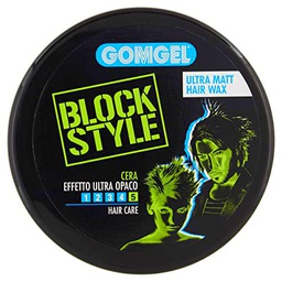 GOMGEL BLOCK STYLE Cera para el pelo, 100 ml, Extreme Hold
