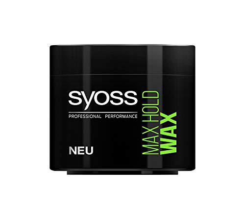 Syoss Wax Max Hold (1 x 150 ml), cera capilar para peinados de salón de belleza duraderos en casa