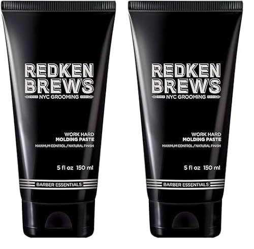 Redken Brews Work Hard Molding Paste (Tubo) 150 ml (Paquete de 2)