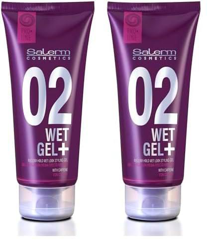 Salerm Cosmetics Wet Plus 02 - Gel de fijación, 200 ml (Paquete de 2)