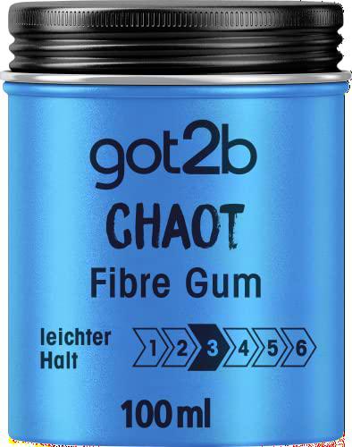 got2b Chaot Fibre Gum Halt 3 (100 ml), cera para el cabello para hombres crea looks despeinados